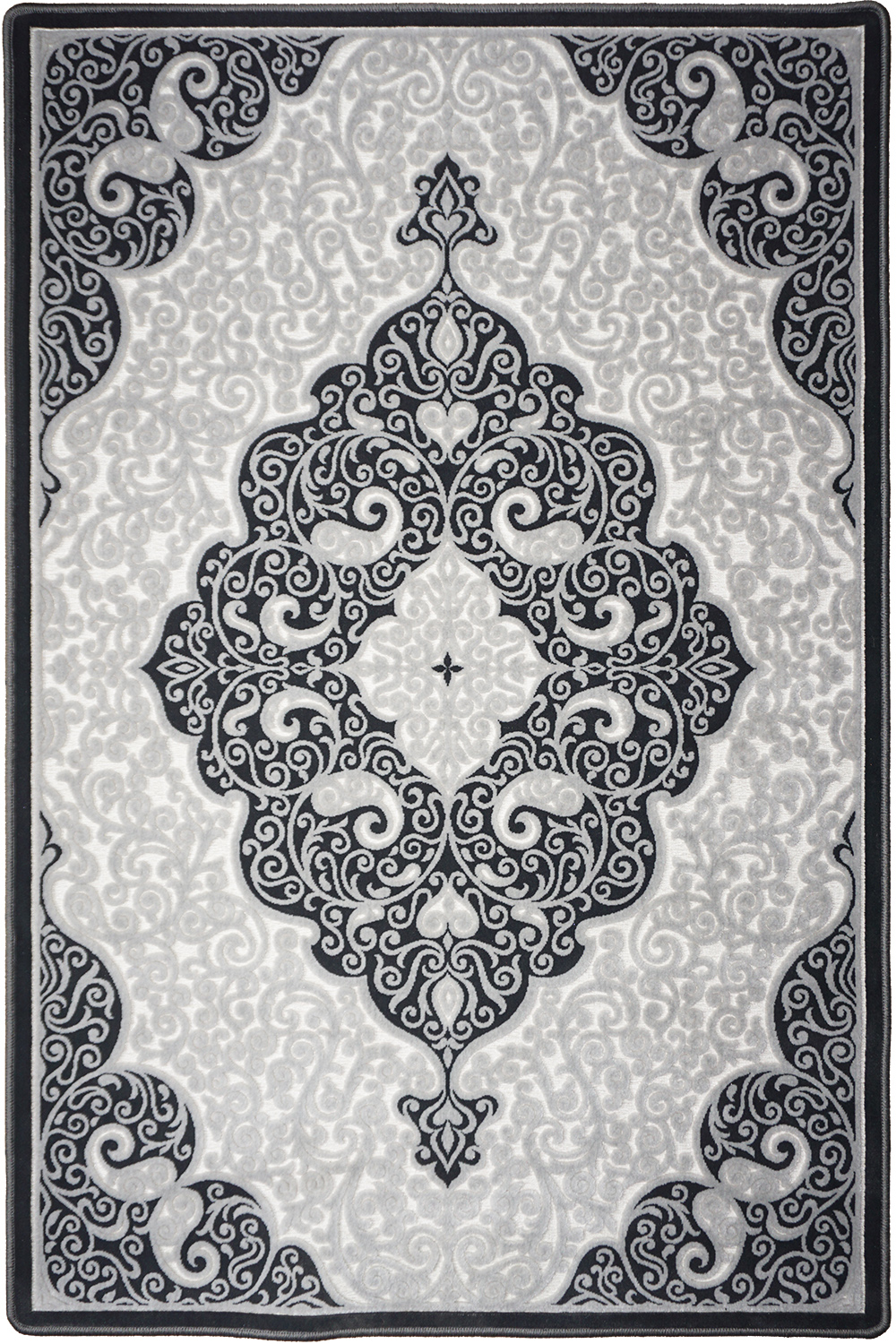 

Ковер Витебские Ковры Лира 51950 1.2x1.7 м. Прямоугольник серый_D.GREY / GREY