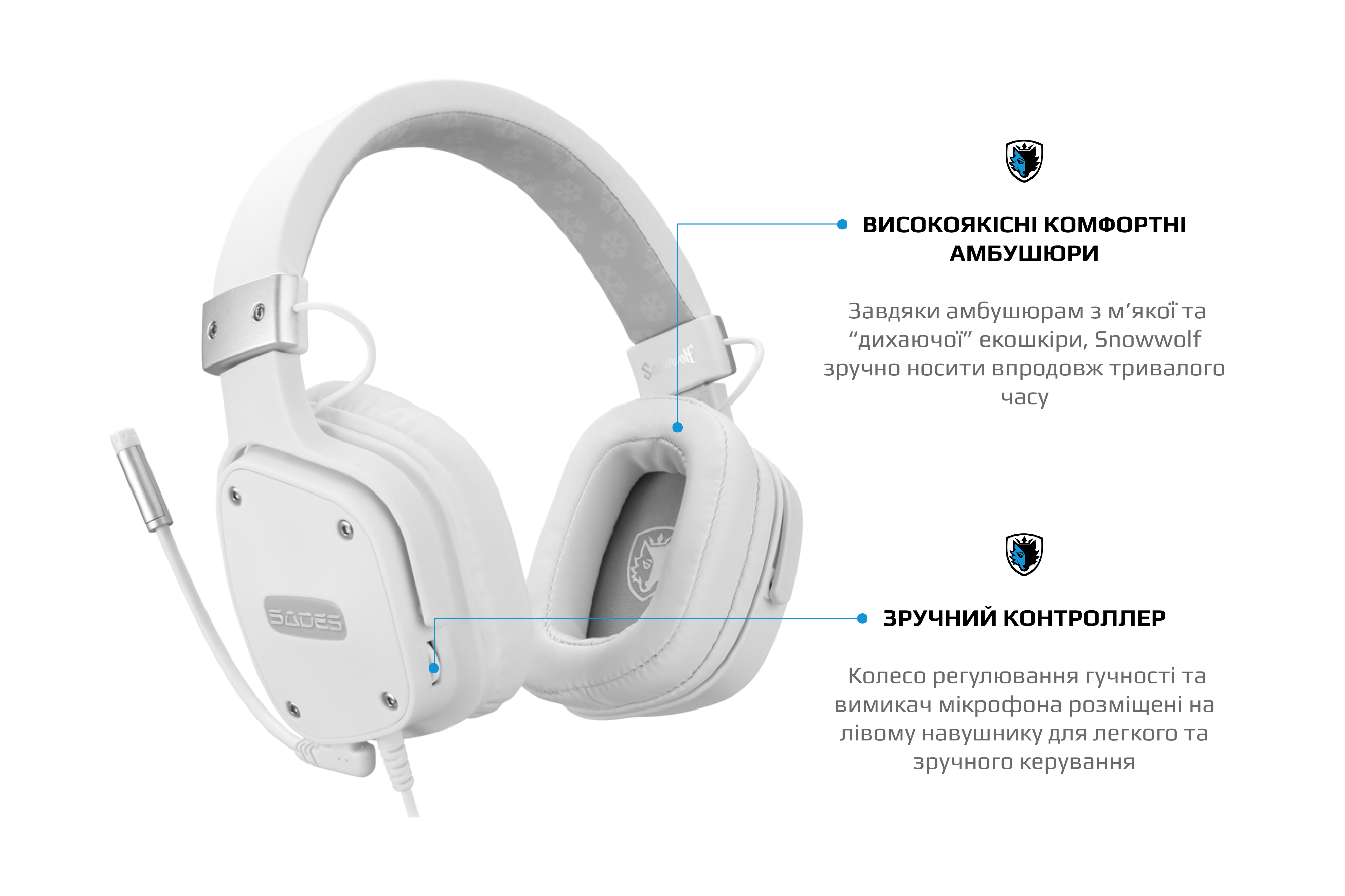 Полный обзор игровой гарнитуры Sades SA-722S Snowwolf 2020 года - характеристики, звуковое качество, удобство и особенности Полный обзор игровой гарнитуры Sades SA-722S Snowwolf 2020 года