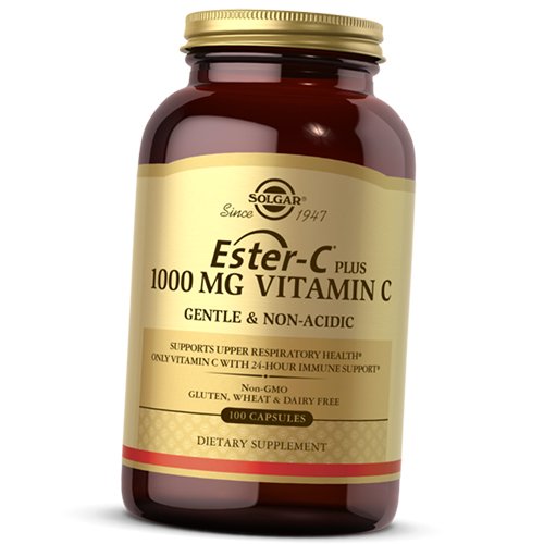 

Эстер-С и Цитрусовые биофлавоноиды, Ester-C Plus 1000 with Citrus Bioflavonoids, Solgar 100капс (36313212)