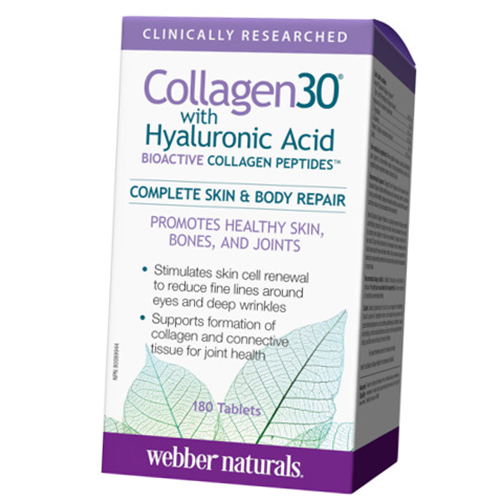 

Коллаген и Гиалуроновая кислота, Collagen30 with Hyaluronic Acid, Webber Naturals 180таб (68485006)