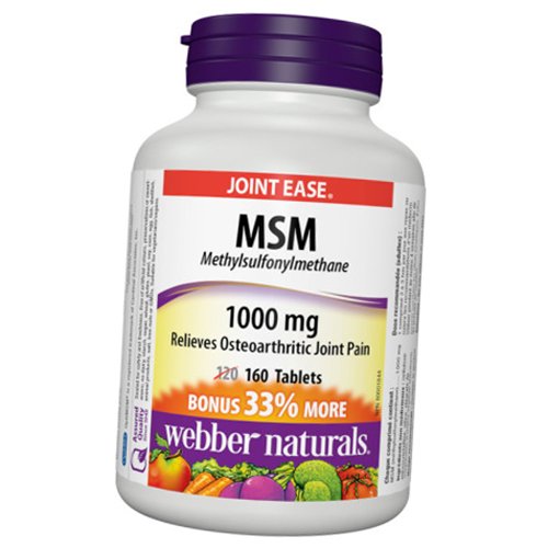 

Метилсульфонилметан, MSM 1000, Webber Naturals 160таб (03485006)