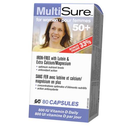 

Витамины для женщин 50 +, MultiSure for Women 50+, Webber Naturals 80капс (36485034)