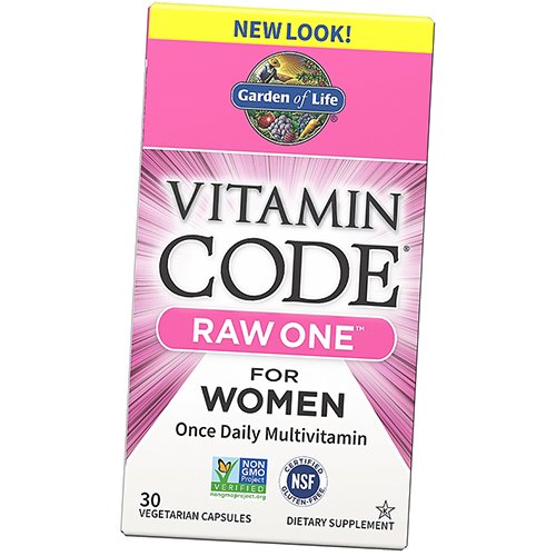 

Сырые Мультивитамины для женщин, Vitamin Code Raw One for Women, Garden of Life 30вегкапс (36473011)