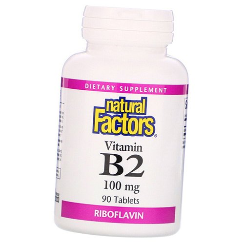 

Рибофлавин, Vitamin B2 100, Natural Factors 90таб (36406024)