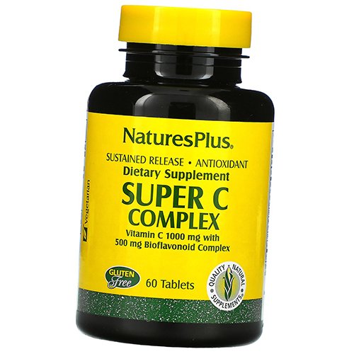 

Витамин С с Биофлавоноидами, Super C Complex Sustained Release, Nature's Plus 60таб (36375164)