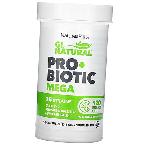 

Пробиотики, GI Natural Probiotic Mega, Nature's Plus 30капс (69375009)