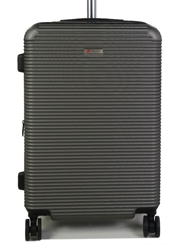 

Средний поликарбонатный чемодан Airtex 968 на 4 колесах темно-серый