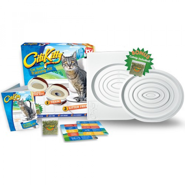 

Обучающий лоток набор для приучения кошек к унитазу CitiKitty Cat Toilet Training kit с дополнительным лотком