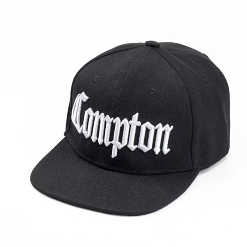 

Кепка снепбек Compton 2 с прямым козырьком Черная, Унисекс