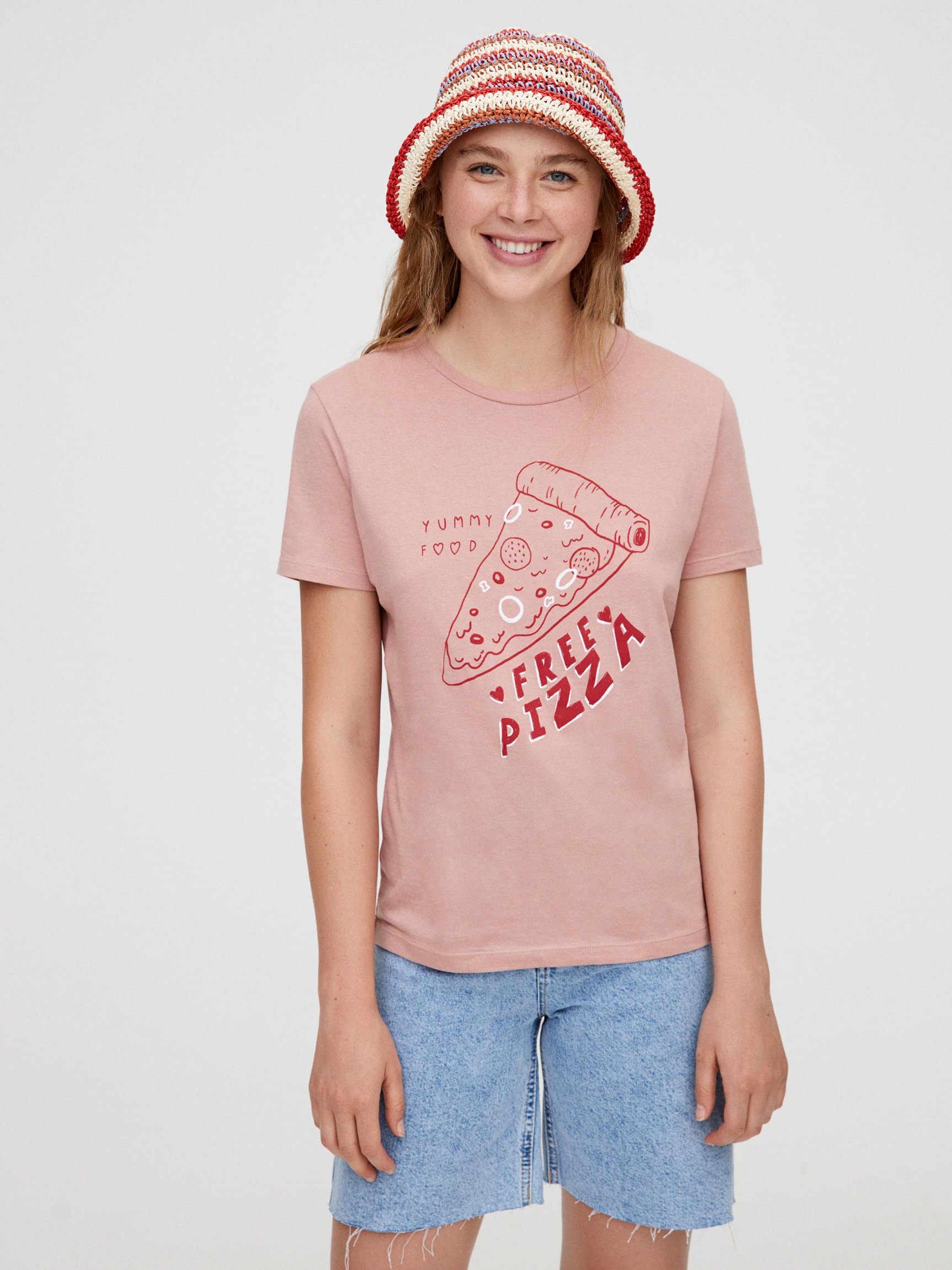 

Футболка Pull & Bear 9242324620-ABDS L Бледно-розовая