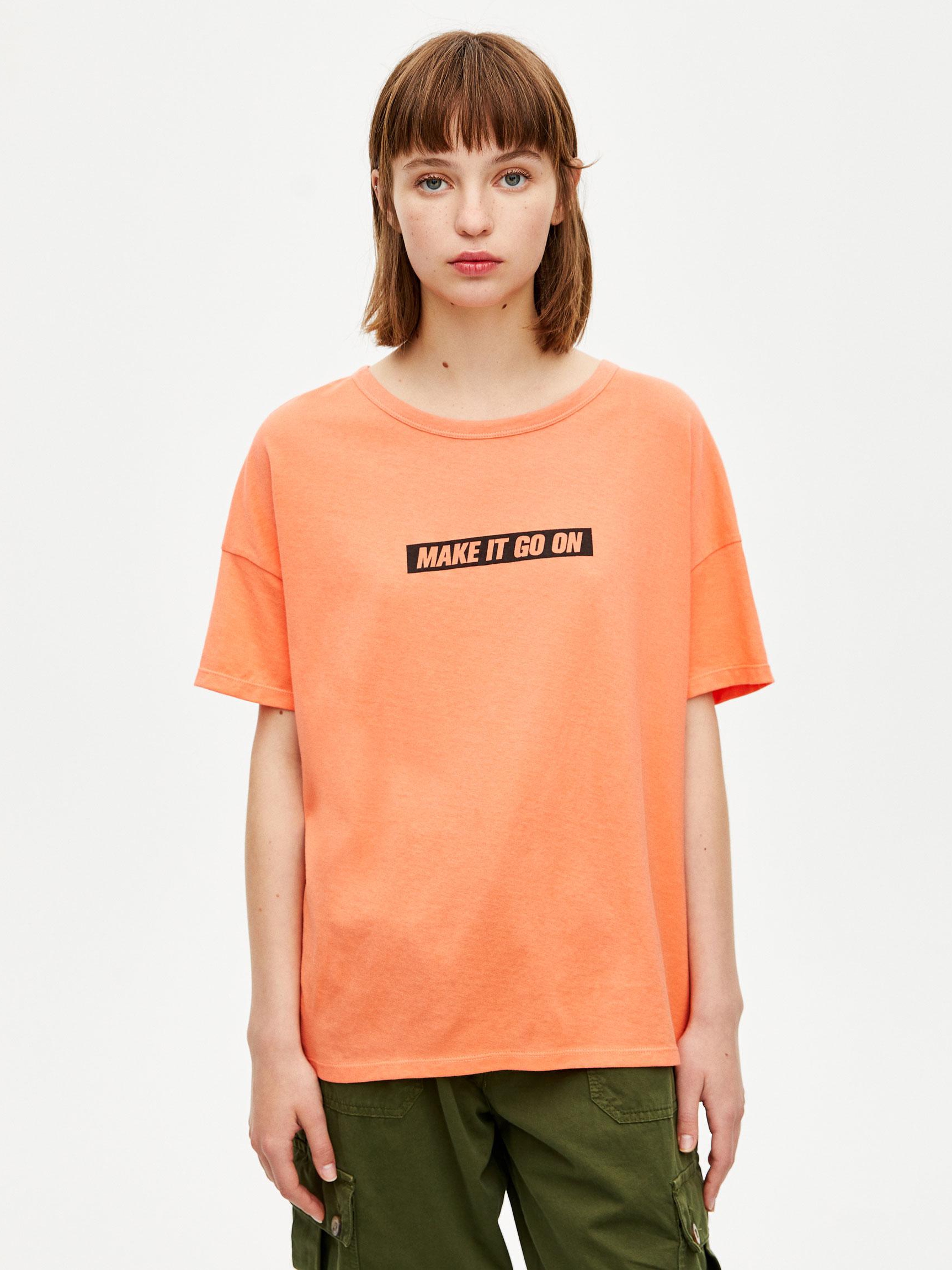 

Футболка Pull & Bear 9239318679-AARV S Коралловая