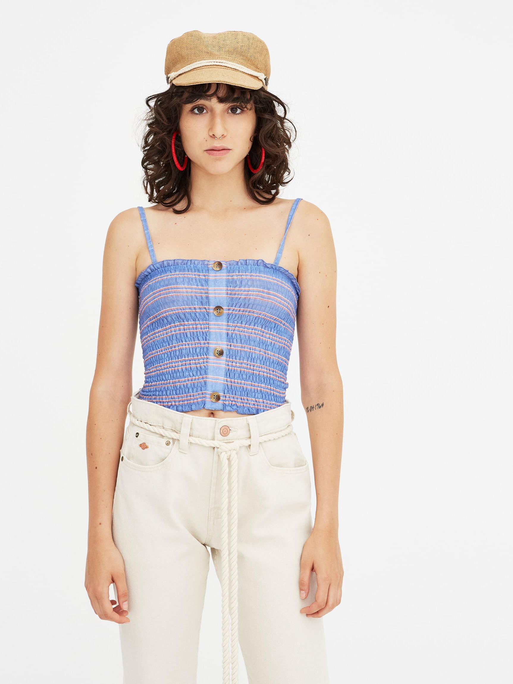 

Топ Pull & Bear 9238363436-ABBC XS Синий