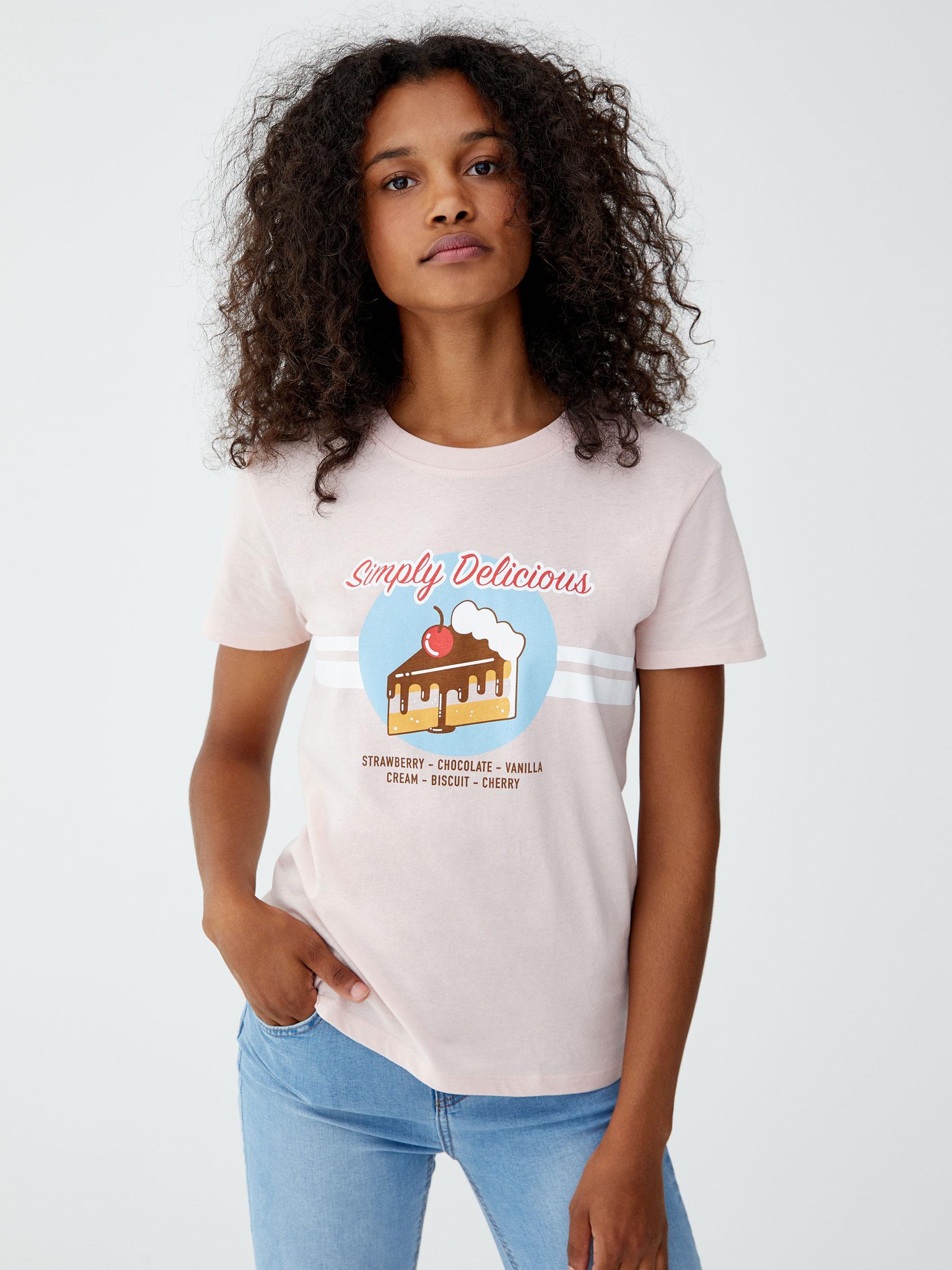 

Футболка Pull & Bear 9238300644-ABDS S Бледно-розовая