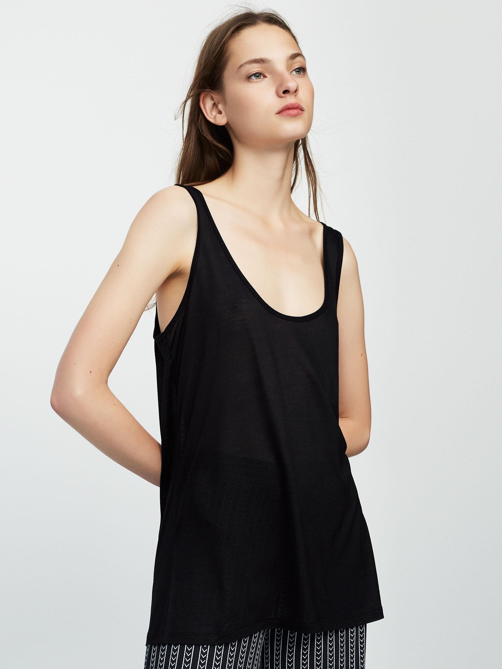 

Майка Pull & Bear 9233375800-AAAD S Черная