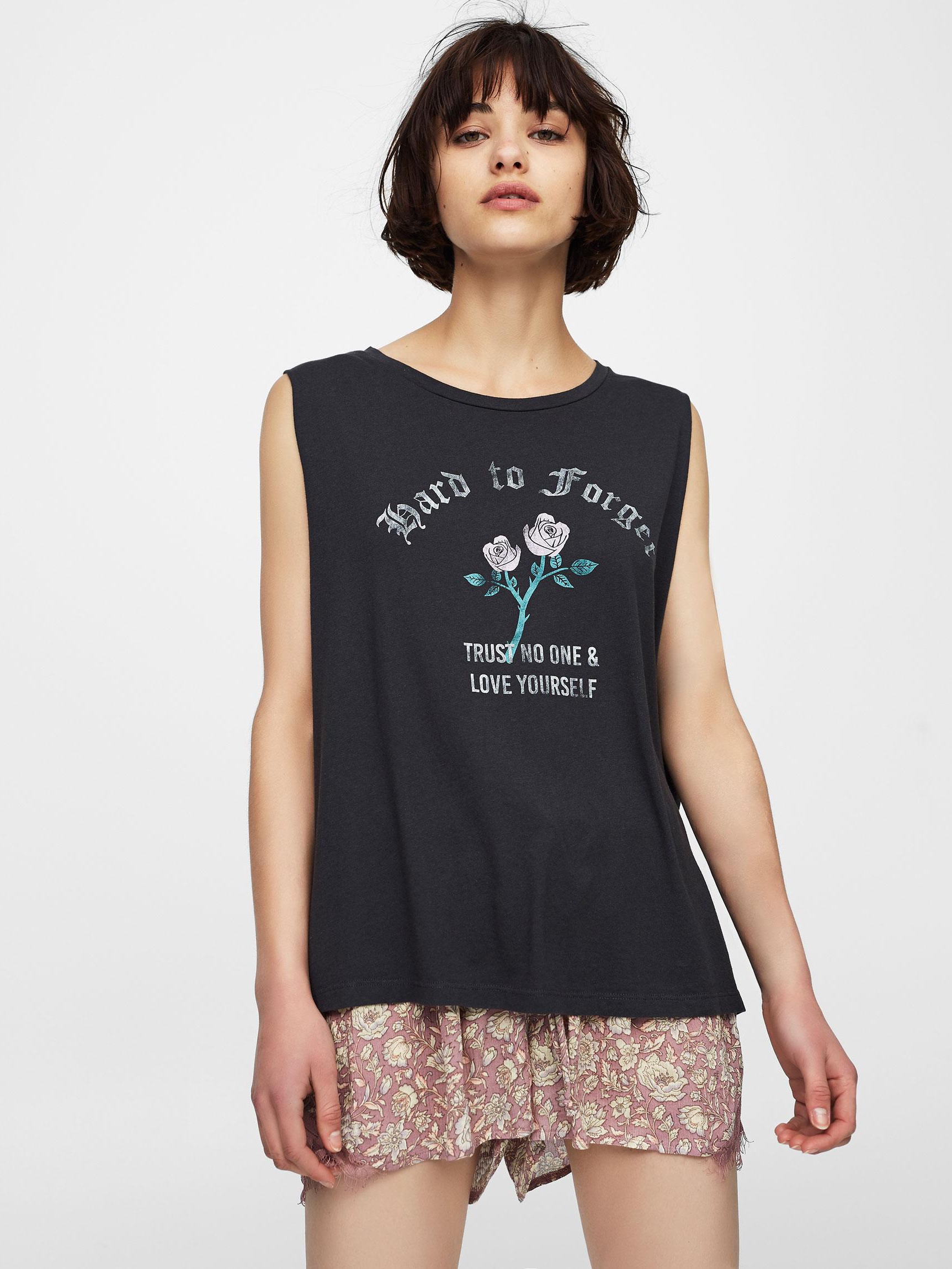 

Майка Pull & Bear 9233354818-AARA S Темно-серая