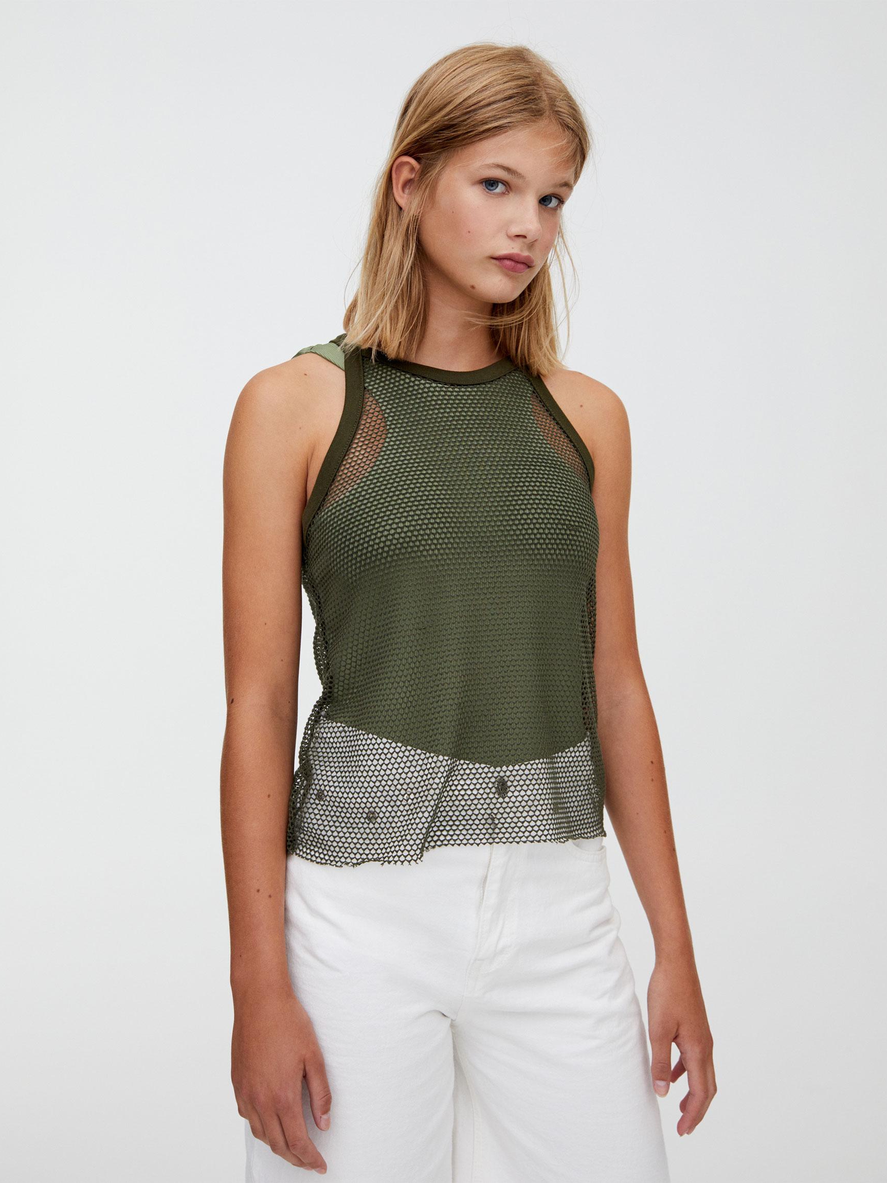 

Топ Pull & Bear 9230366505-ACXO L Темно-зеленый