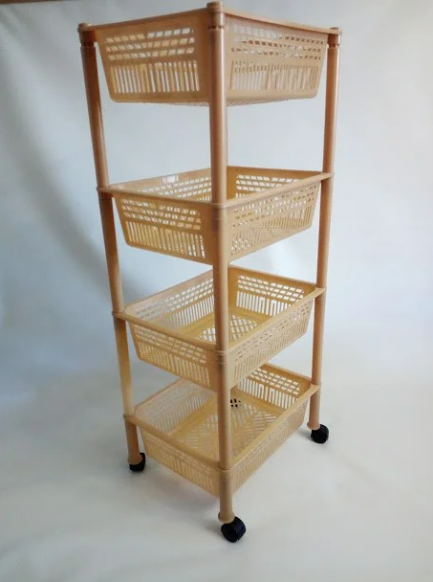 

Этажерка Полка напольная четырехярусная Консенсус MCS-11355-6 Бежевый