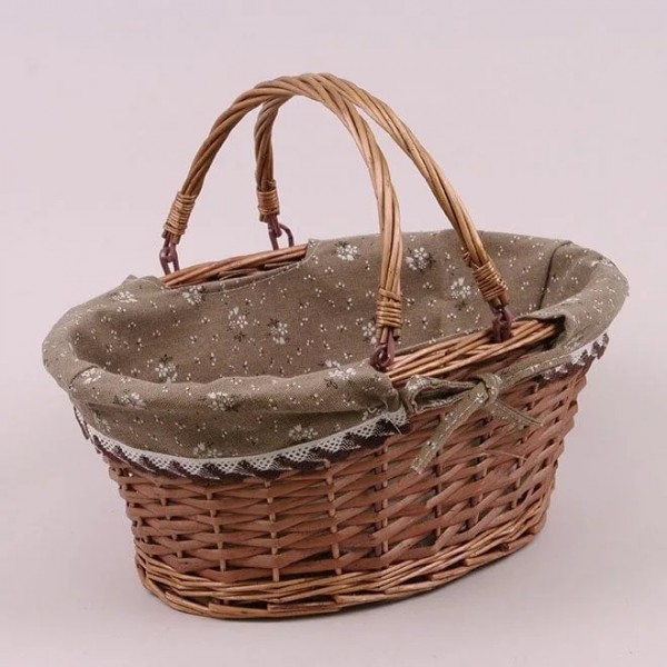 

Корзина с двумя ручками Flora коричневая 5463