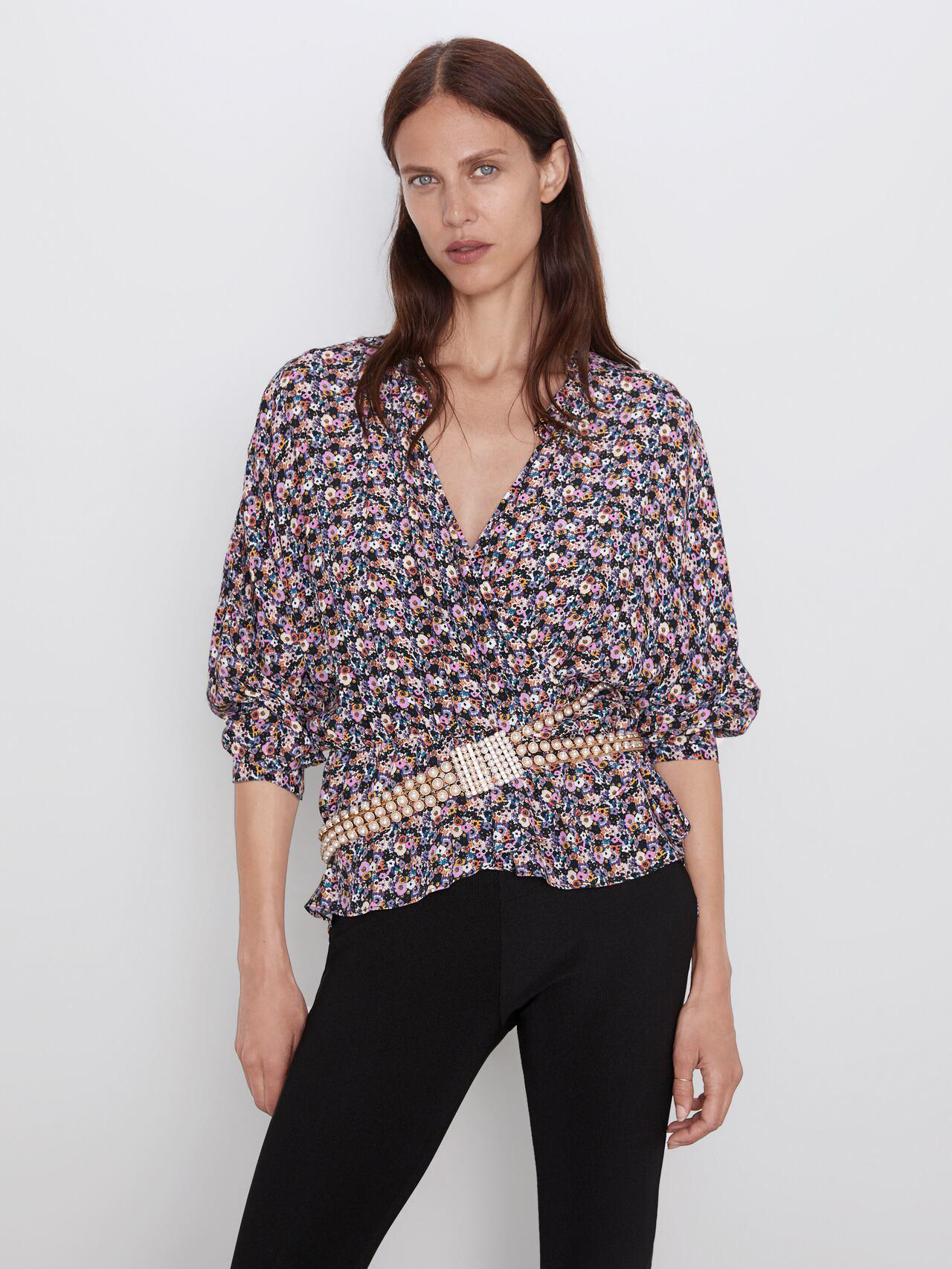 

Блузка Zara 8118064330-AANL XS Разноцветная