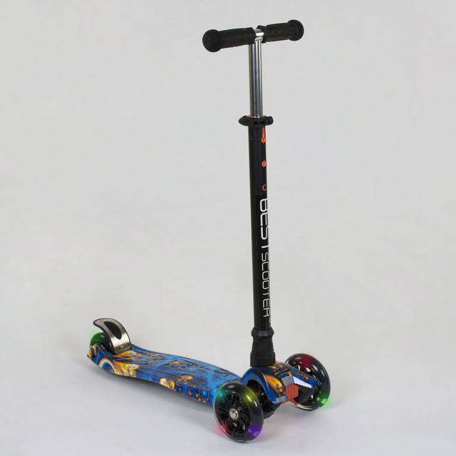 

Самокат детский Best Scooter Maxi А 25536 779-1334, светящиеся колеса, синий
