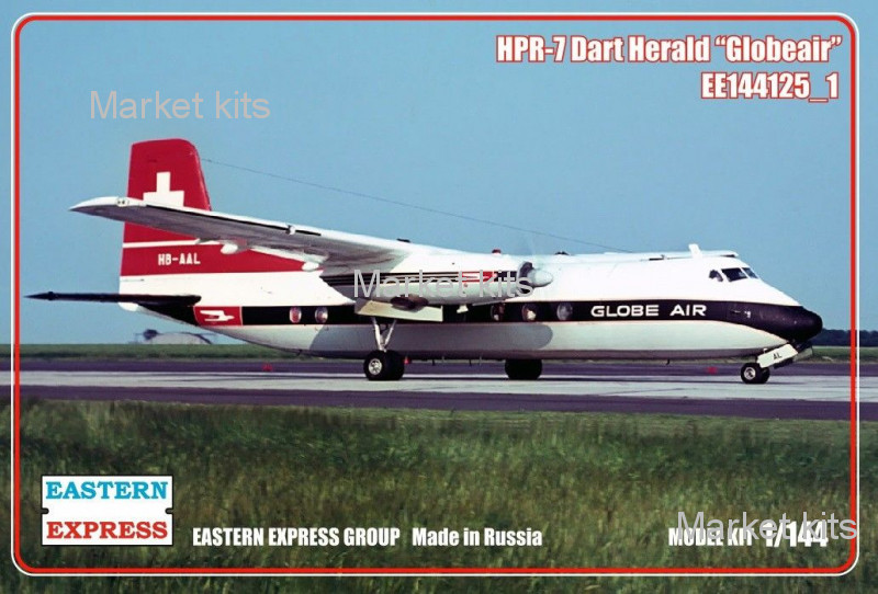 

Британский турбовинтовой пассажирский самолёт HRP-7 Dart Herald "Globeair" 1:144 Eastern Express (EE144125-01)