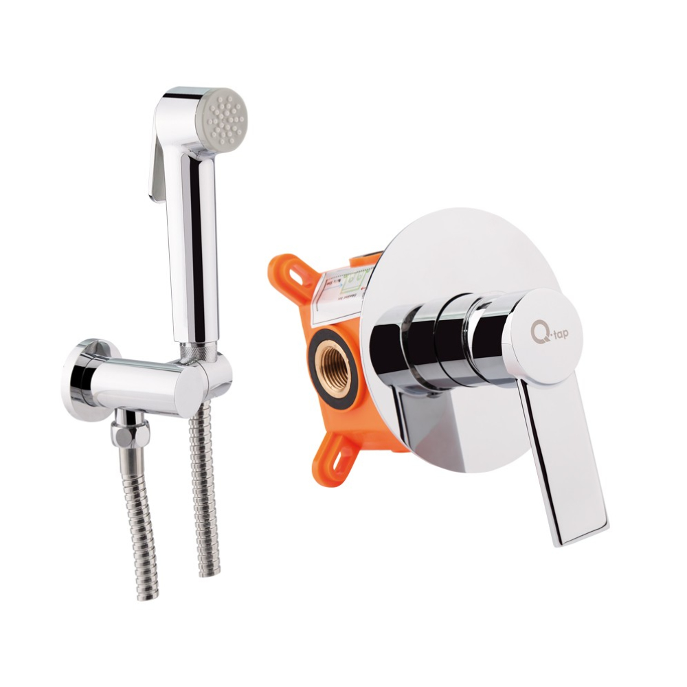 

Набор для гигиенического душа со смесителем Qtap Form CRM 001AB