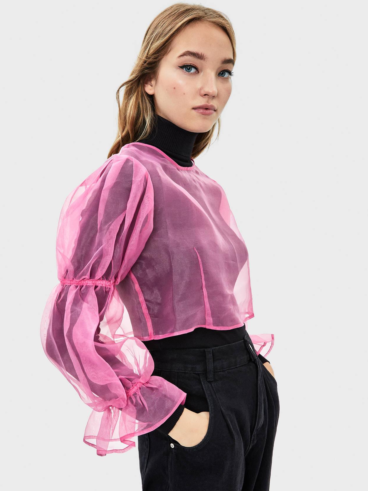

Топ Bershka 5875651630-ACWG S Розовый