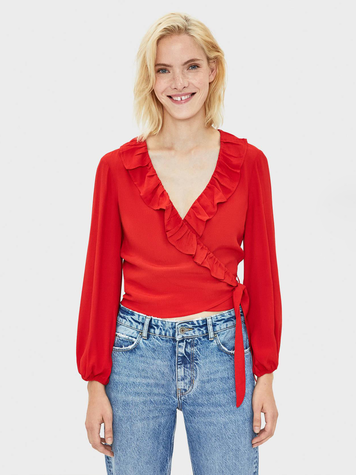 

Блузка Bershka 5840619600-ACVF XS Красная