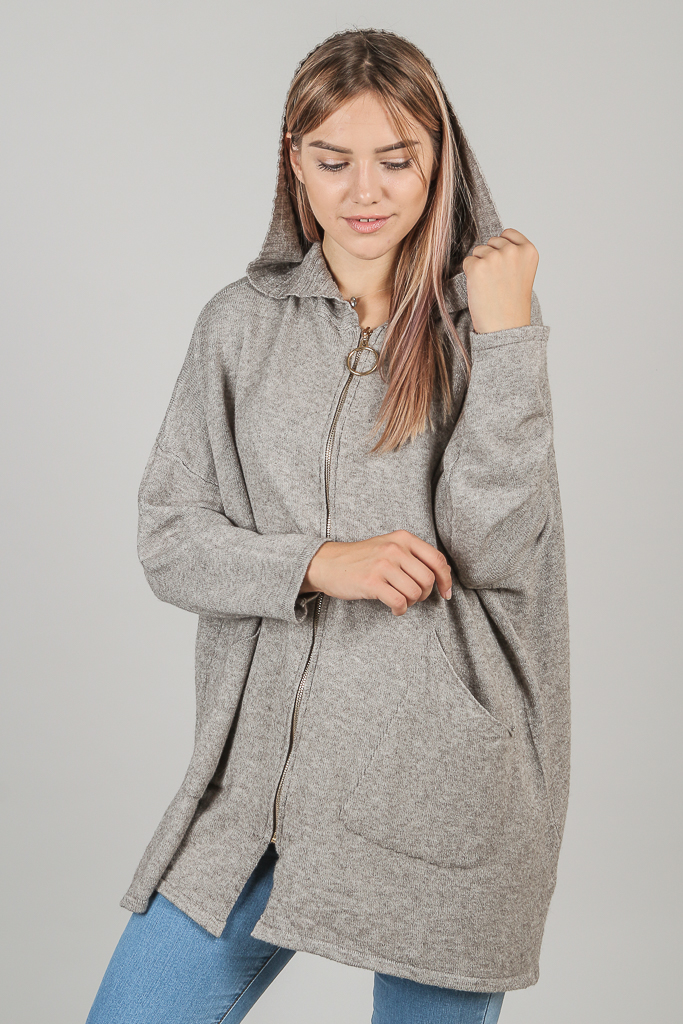 

Кардиган в кэжуал-стиле - кофейный цвет, S/M