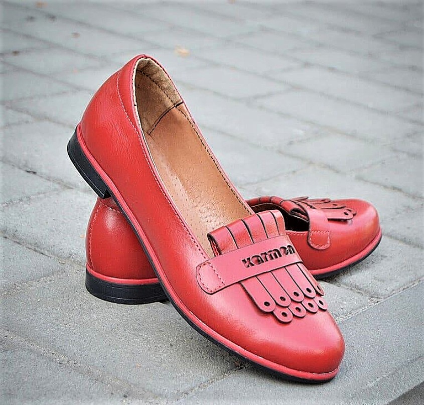

Лоферы женские Karmen 332062 красные 40