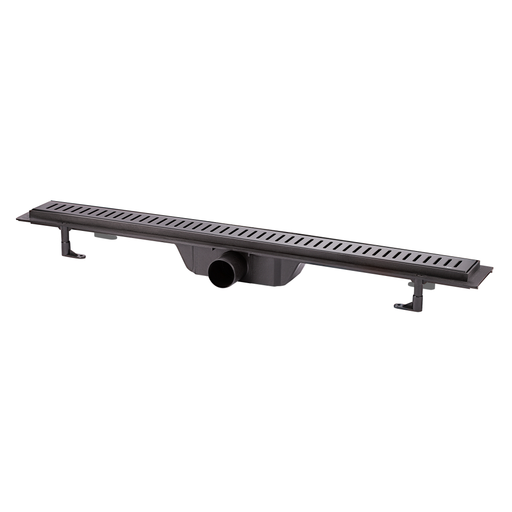 

Трап линейный Qtap Dry FF304-800MBLA с нержавеющей решеткой 800х73