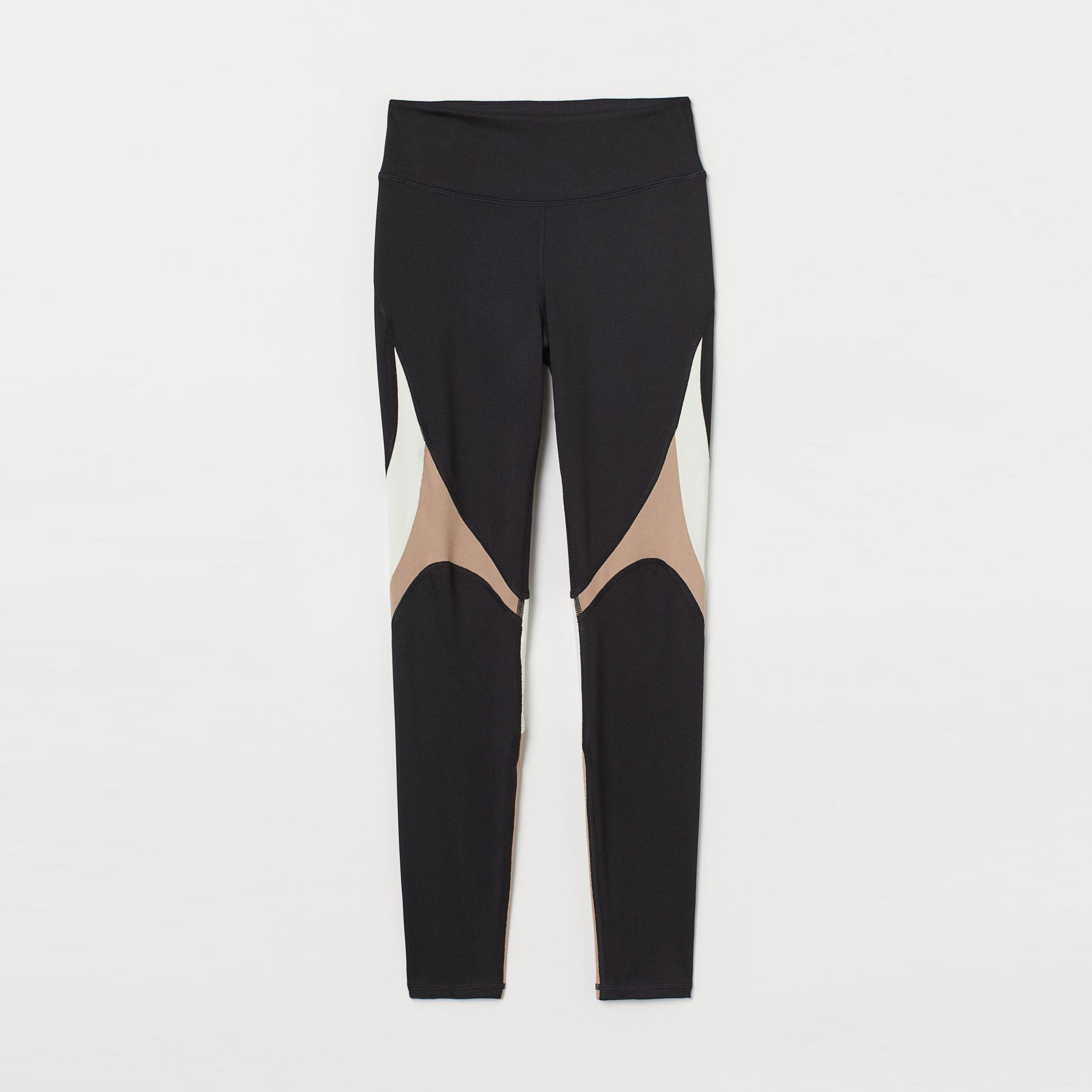 

Спортивные леггинсы H&M 8525842-AEBR L Черные с белым и бежевым