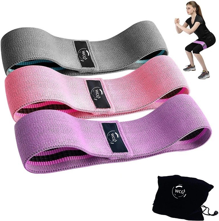 

Резинка для фитнеса и спорта тканевая WCG SPORT Pro набор эспандер из 3х шт тканевых плотных резинок сопротивления для фитнеса, тренировок, упражнений + Чехол