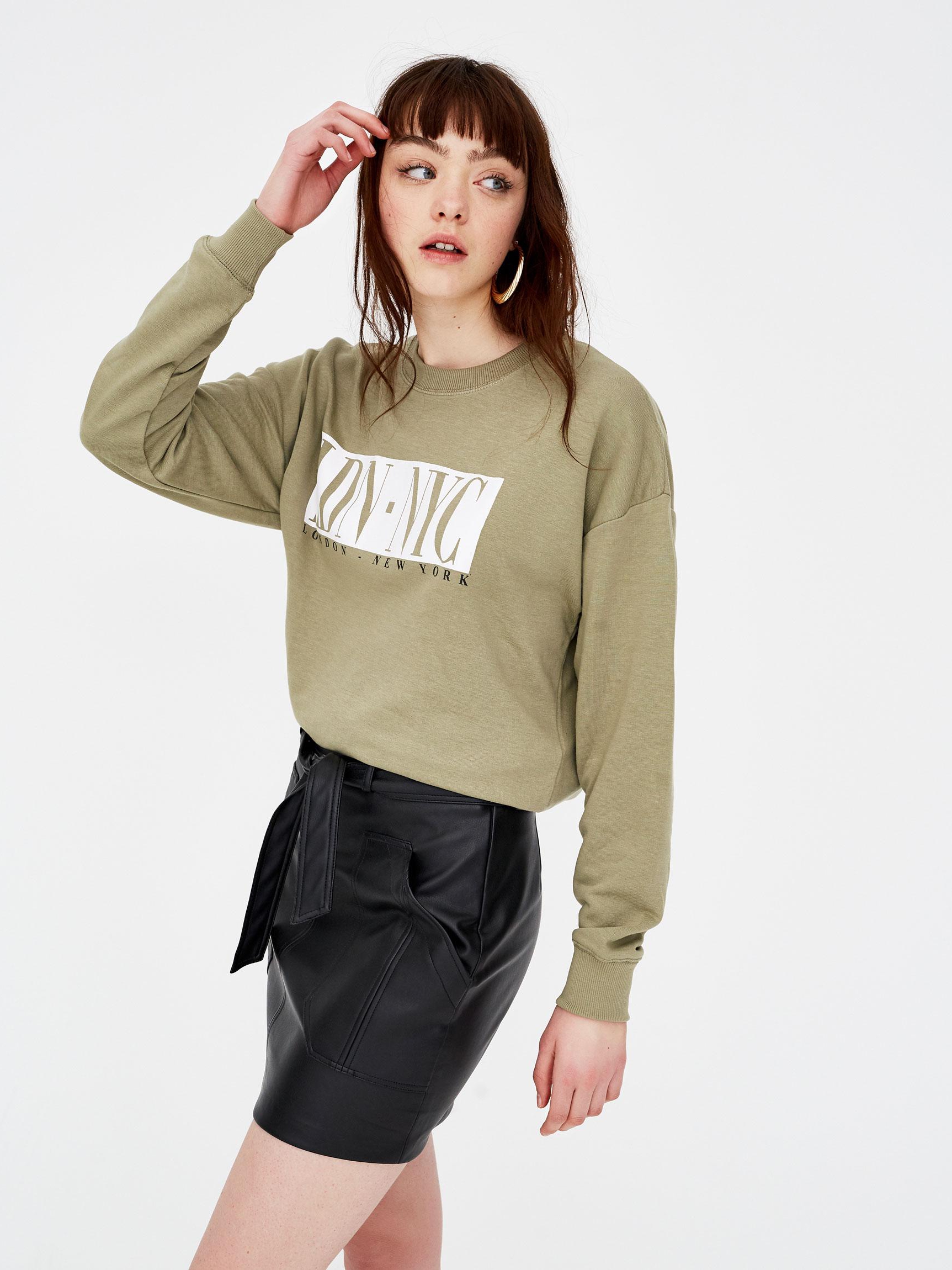 

Свитшот Pull & Bear 5593362506-ACUB S Бледно-зеленый