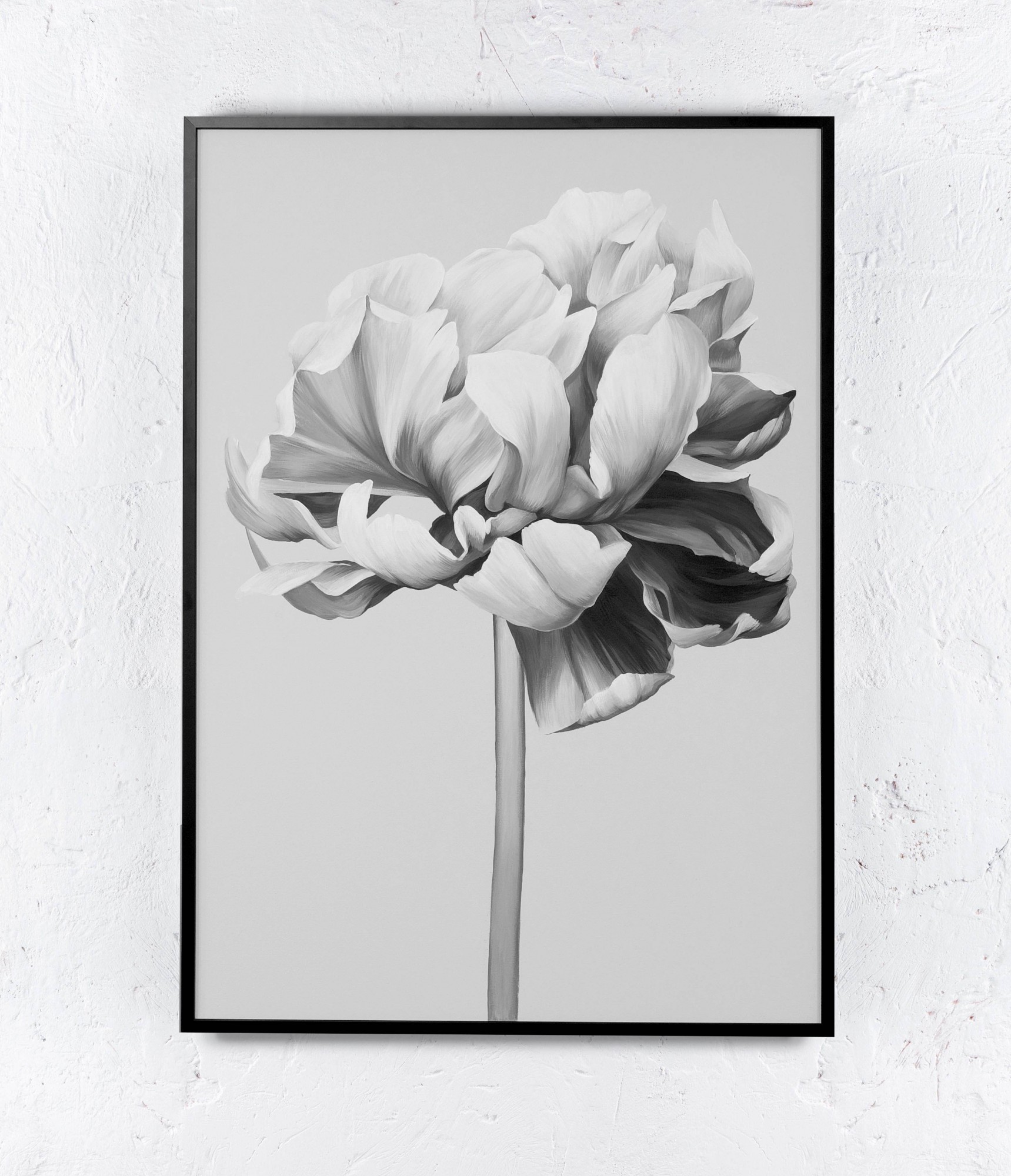 

Картина масляными красками на холсте Mati Black and white peony Ручной работы 100х150 см (АА-134-F 100-150)