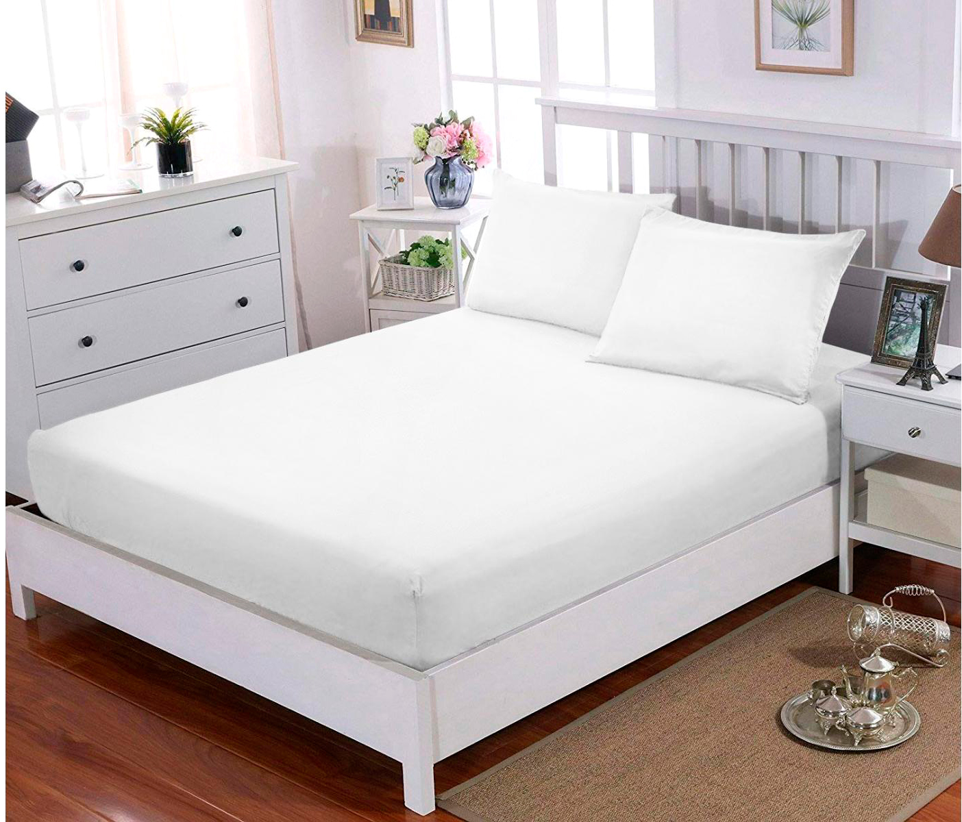 

Простынь U-tek Cotton White 150х190 + Наволочка 50х70 2 шт