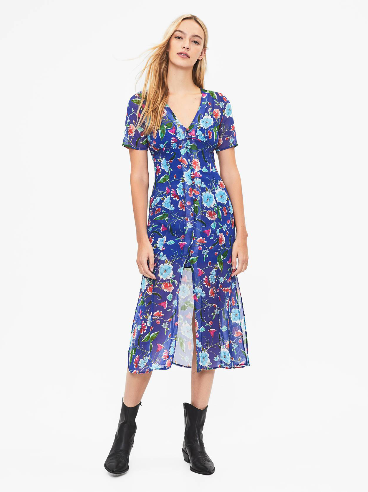 

Платье Bershka 5447962429-AANS S Синее