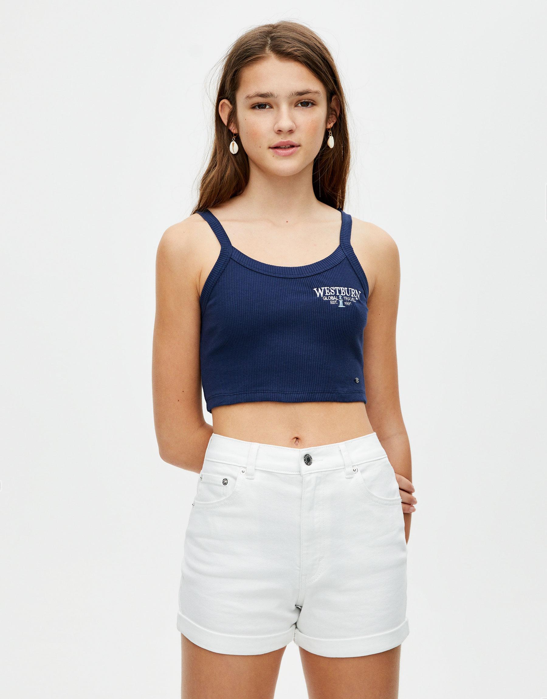 

Топ Pull & Bear 5247361401-ACXD M Синий