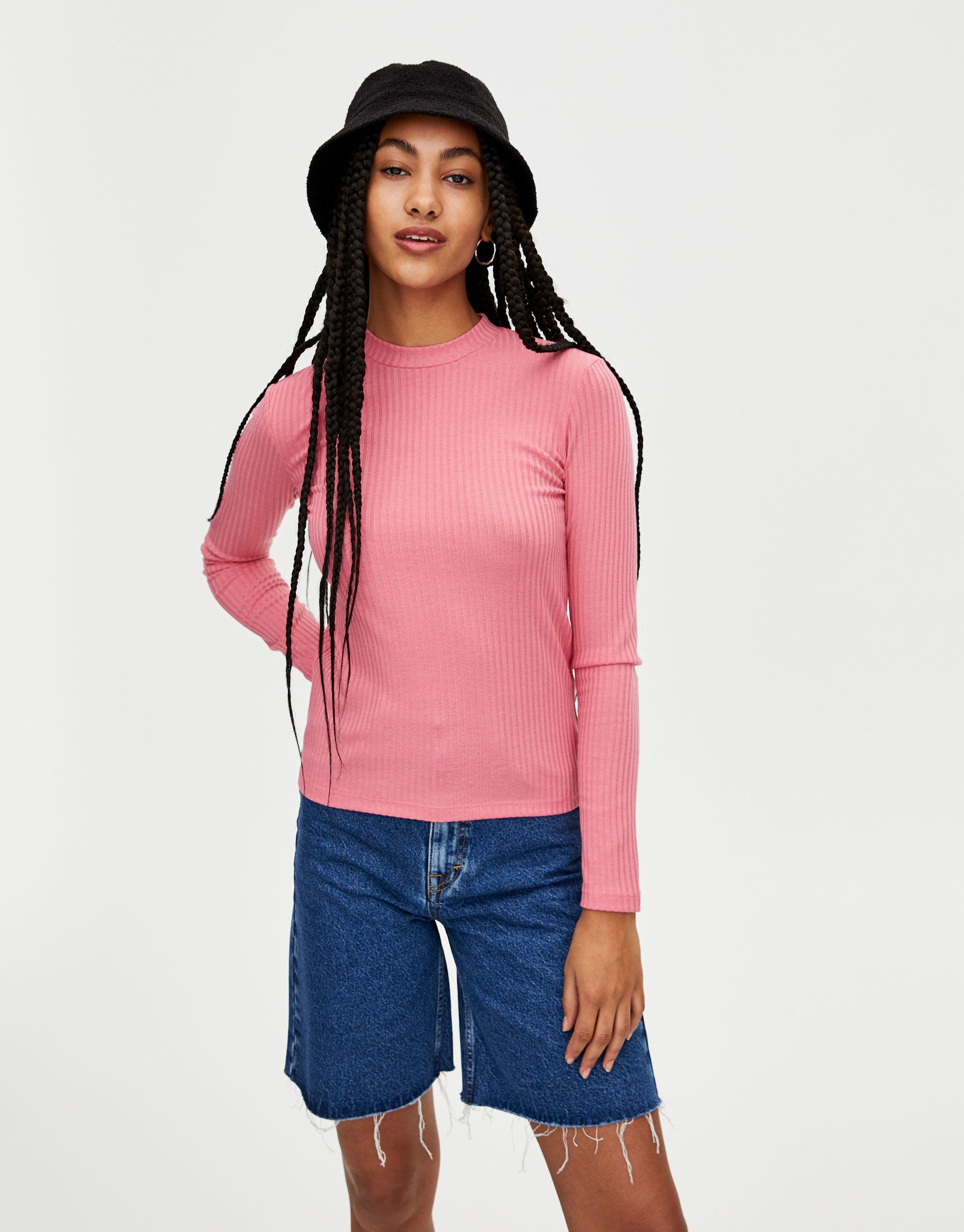 

Гольф Pull & Bear 5246337636-ACWG XS Розовый