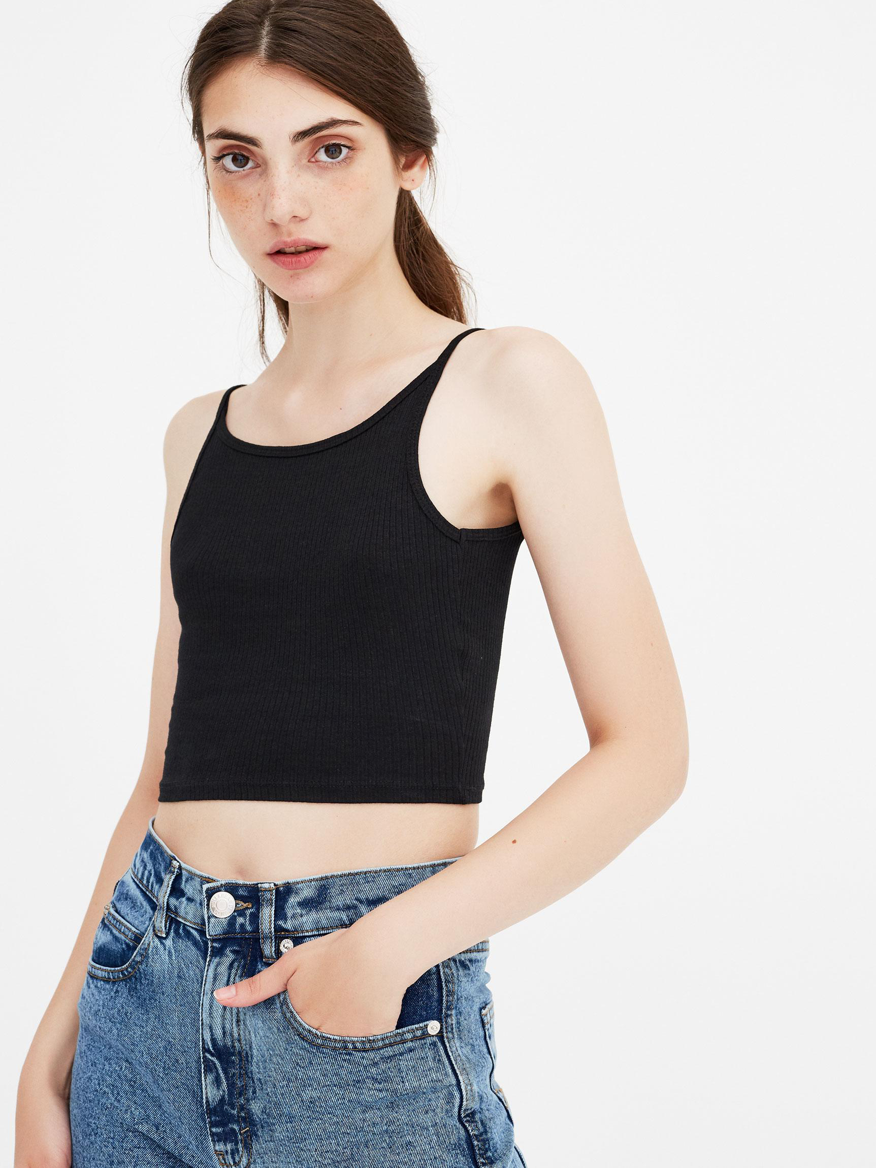 

Топ Pull & Bear 5231353800-AAAD XS Черный