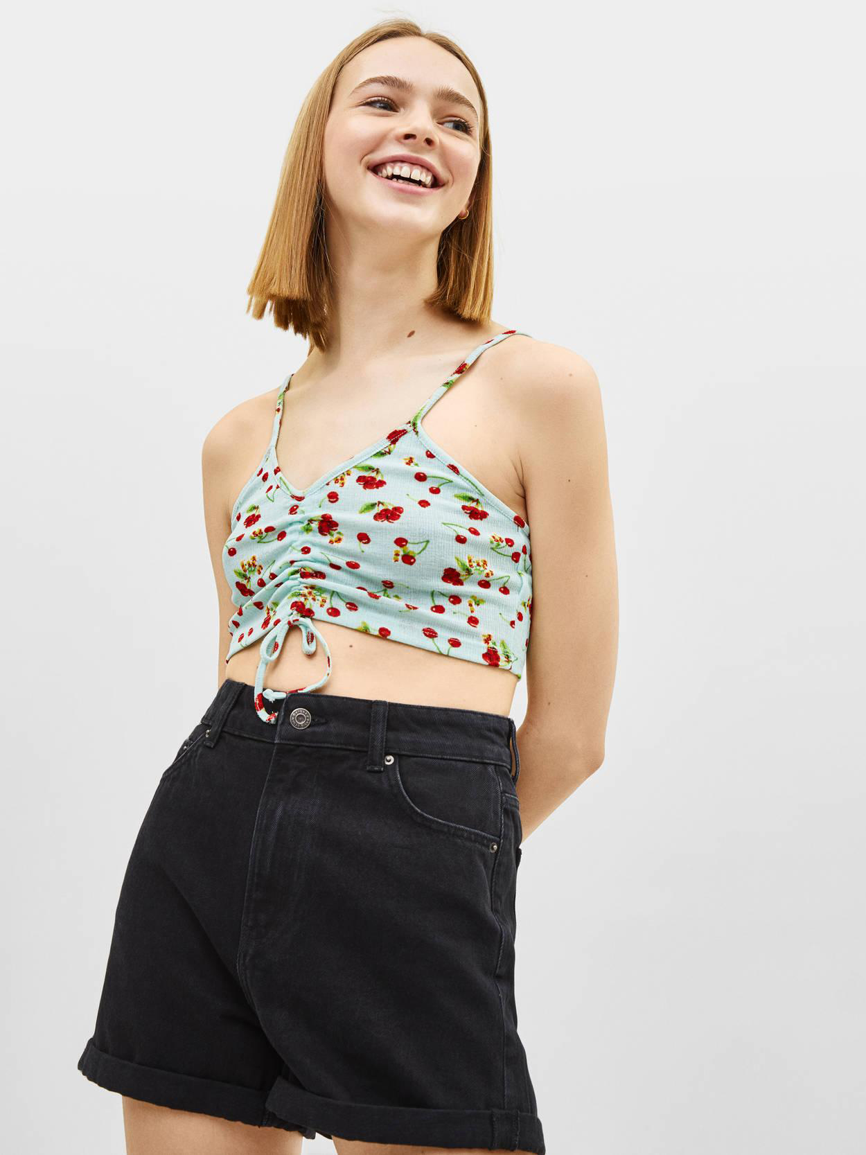 

Топ Bershka 3416326558-AASK M Голубой