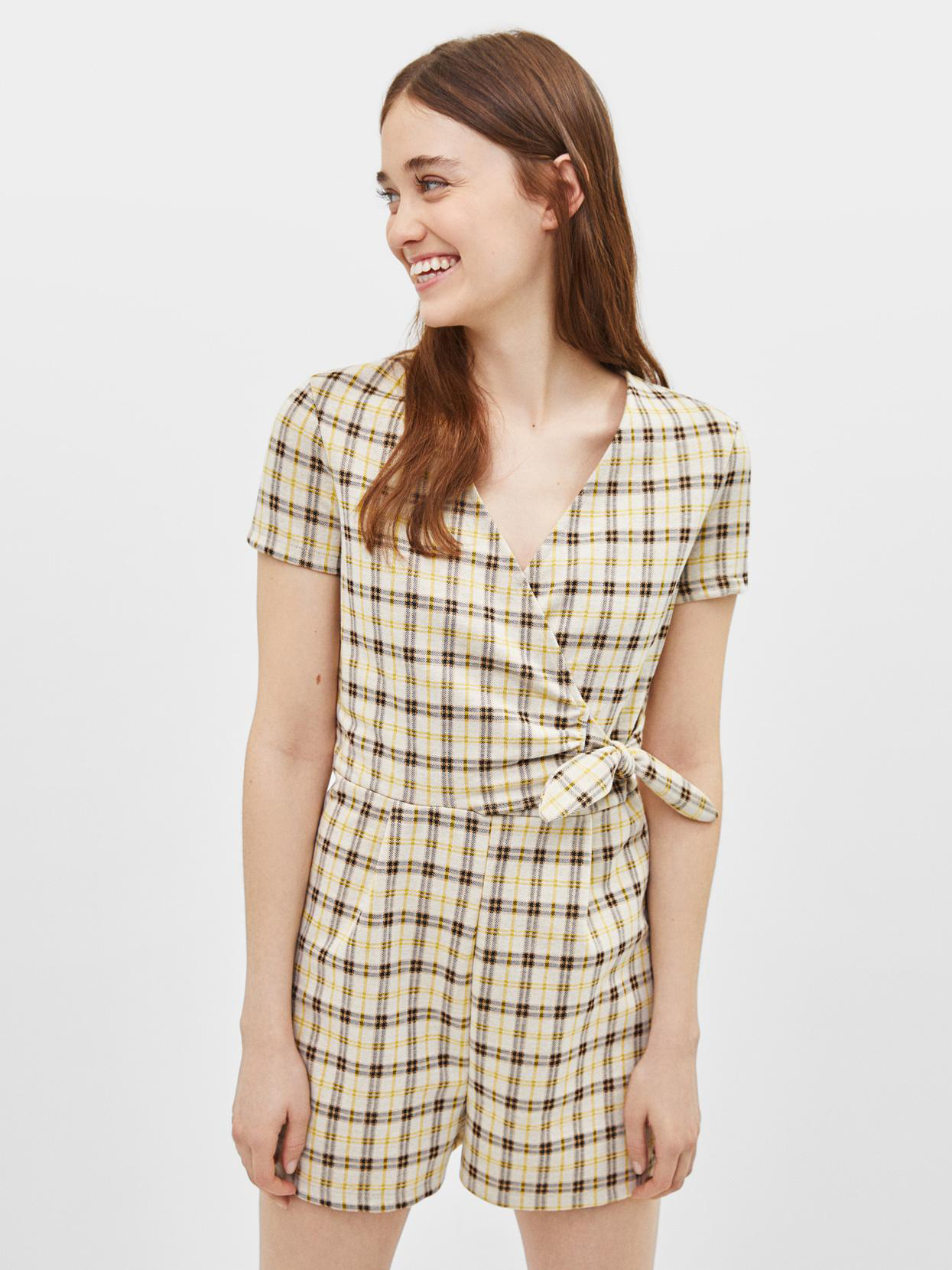 

Комбинезон Bershka 2970326305-AENB S Бежевый с черным и белым
