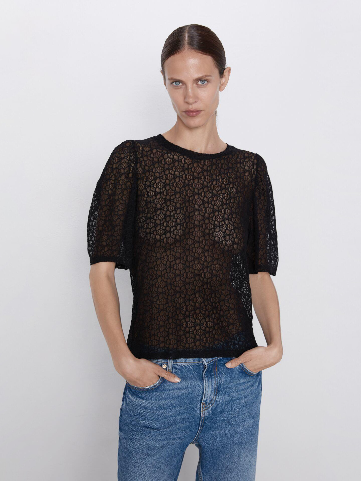 

Блузка Zara 2878459800-AAAD M Черная