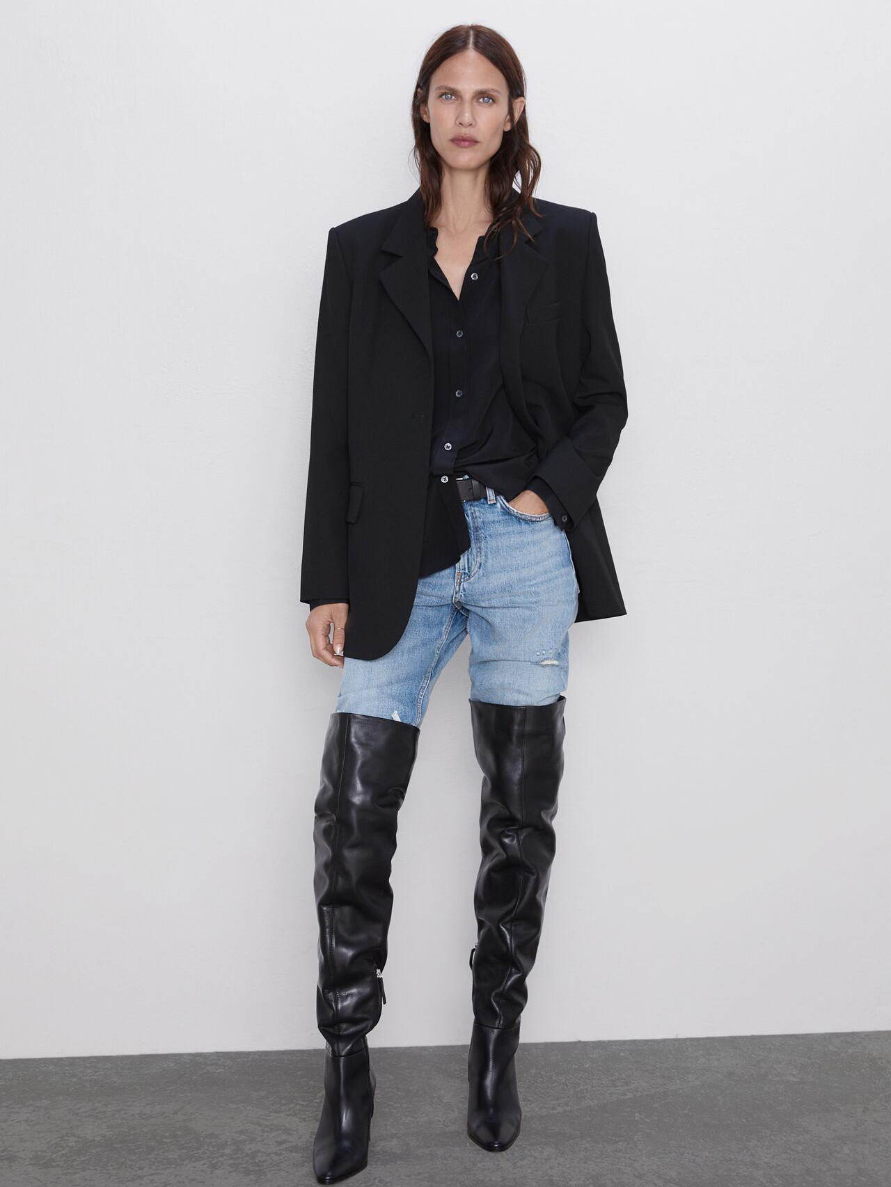 

Рубашка Zara 2731260800-AAAD S Черная
