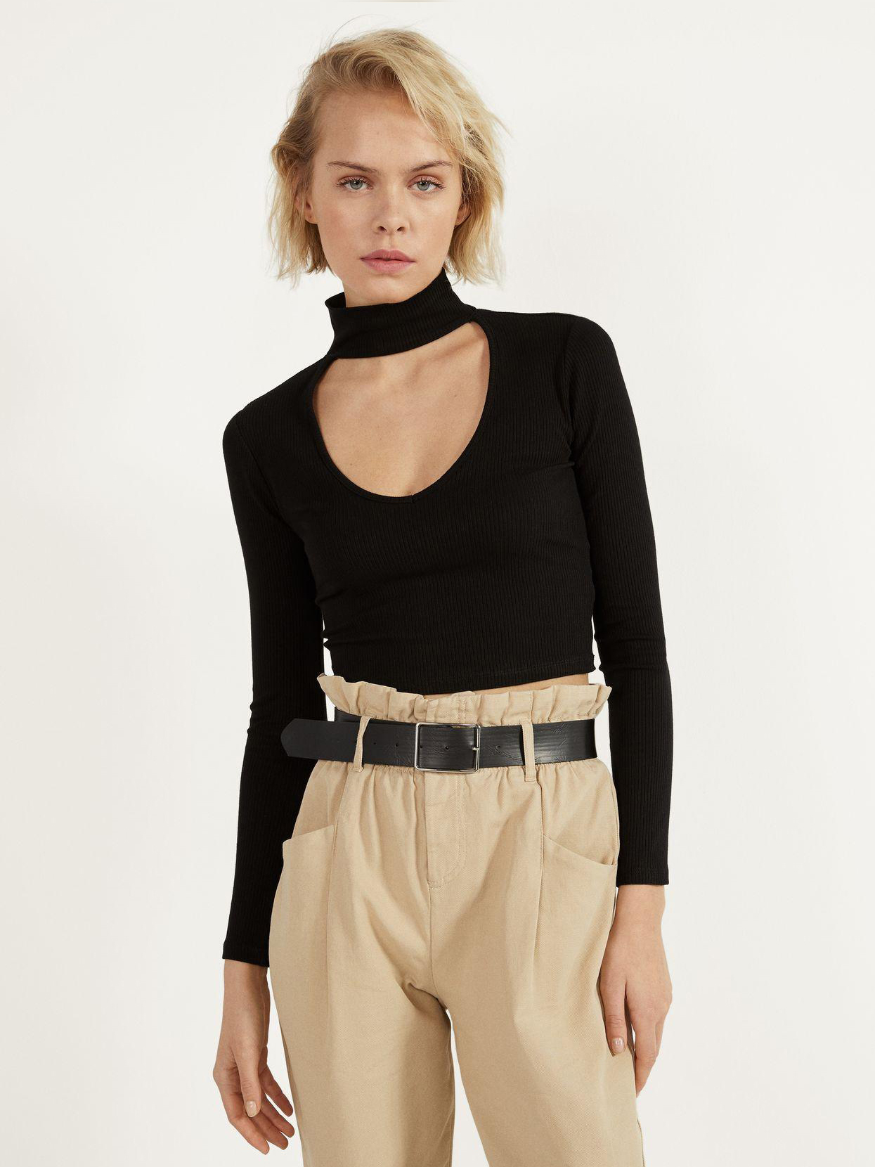 

Топ Bershka 1960381800-AAAD L Черный