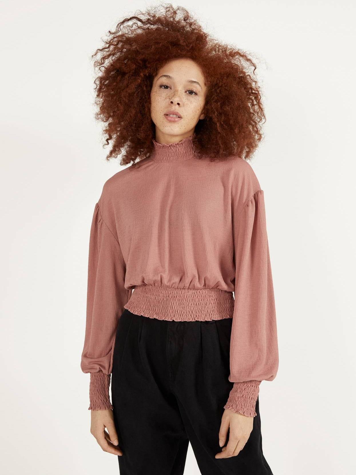 

Свитшот Bershka 1944187676-ACXY S Терракотовый