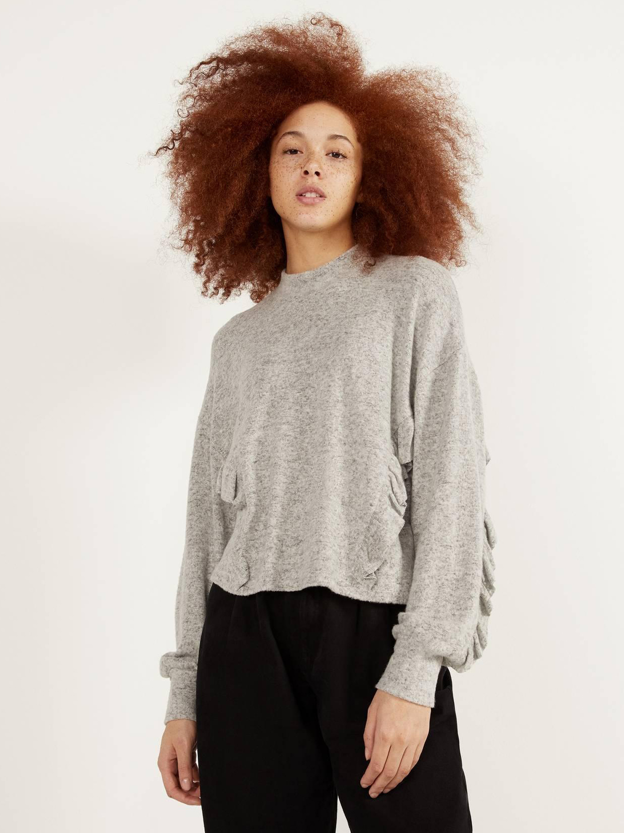 

Свитшот Bershka 1633315812-ABKU S Серый