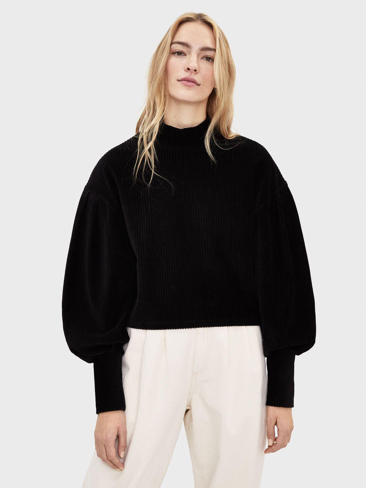 

Свитшот Bershka 1624315800-AAAD S Черный