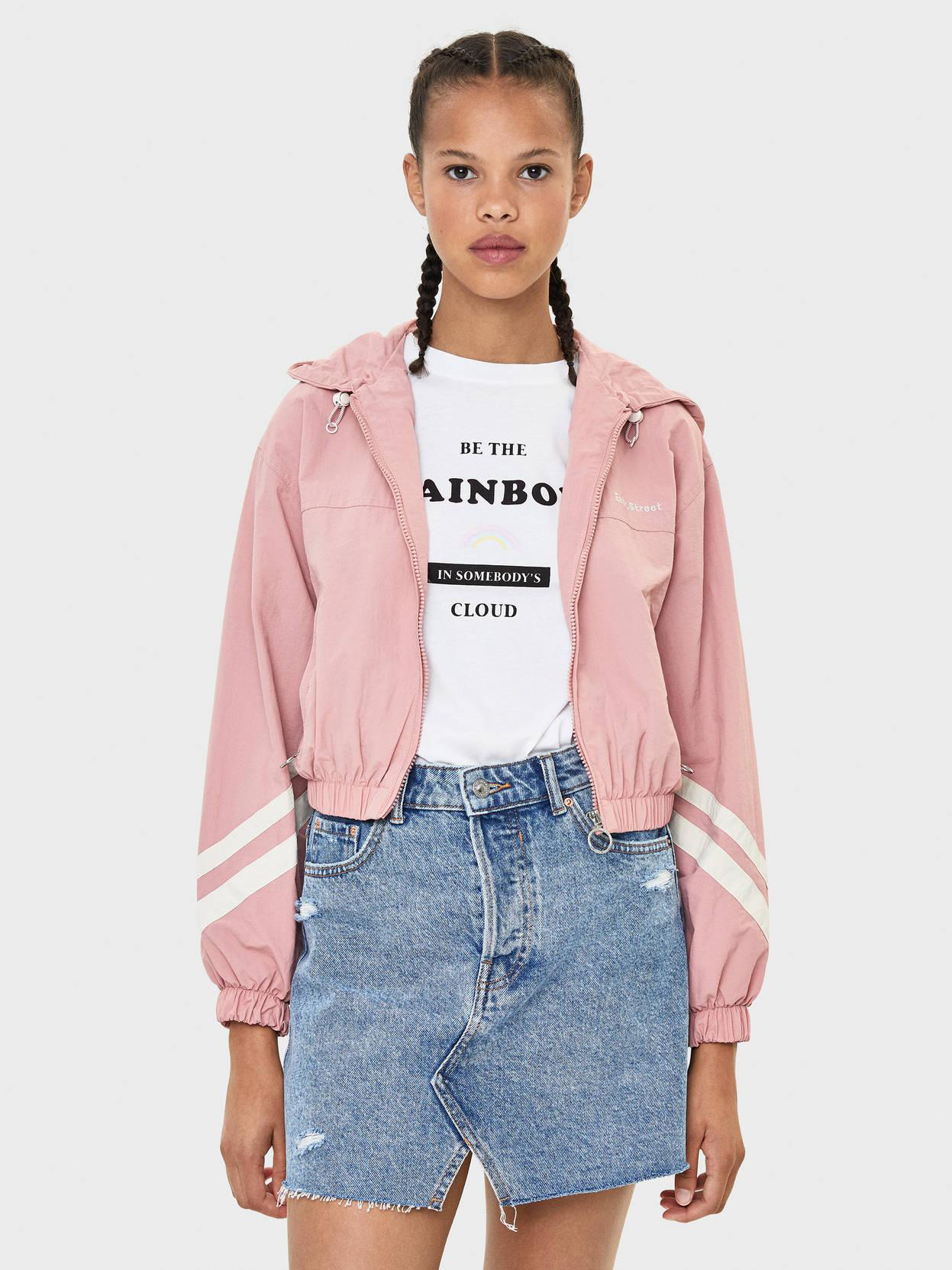 

Ветровка Bershka 1327551607-ACWG XS Розовая