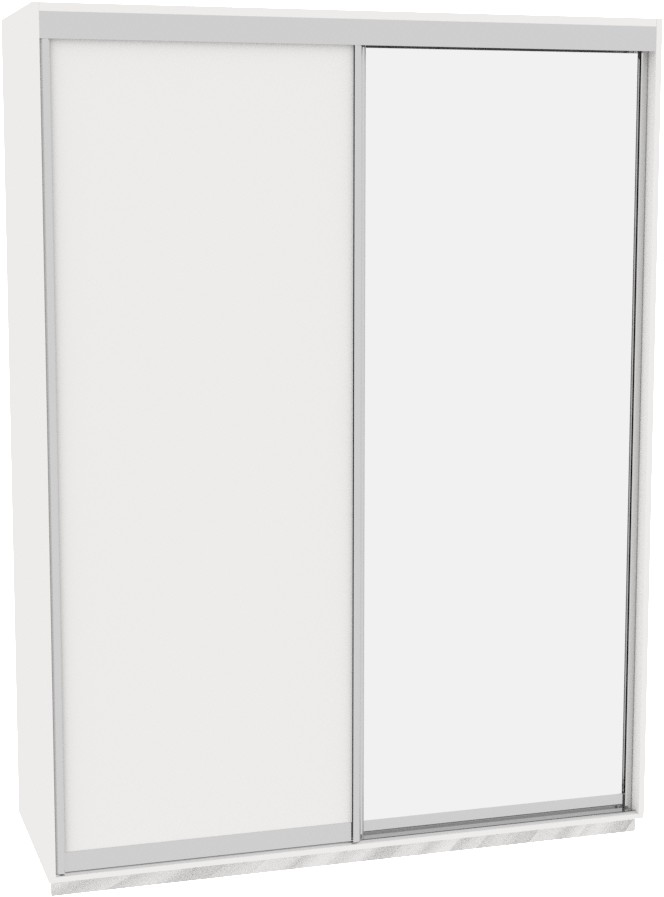 

Шкаф-купе ДОМ Фаворит В196 Белый ДСП+Зеркало 190x60x220
